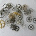Vintage Watch Gears and Original Glass and Aluminum Parts Box
