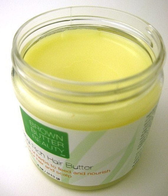 Herbal Hair Butter Natural Hair Pomade Skin by BrownButterBeauty