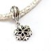 Snowflake Dangle Sterling Silver European Charm Big Hole Bead for Bracelets SALE winter jewelry