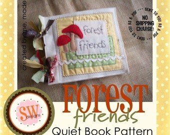 PATTERN for Forest Friends Animals plush/quiet book - digital .PDF downloads