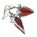 Catching Fire - Stained Glass Earrings - Orange Womens Accessories Lightweight Jewelry Dangle Surgical Steel Hooks Metalwork Wire