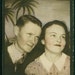 Large Photo Booth Couple tinted original vintage photo