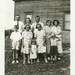 Large Rural Family by Wooden House w Twin Girls