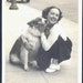 vintage photo Lady Loves Collie her beautiful dog 1938