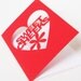 Papercut Valentine or Anniversary Greetings Card - Sweet Cheeks - Red Purple or Black