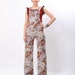 Fitted and Flared Slacks in floral grey - size S