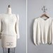 1980s vintage fuzzy silk pointelle sweater