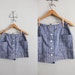 1950s vintage blue striped skort