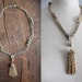 1970s vintage metal tassel necklace