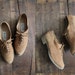 1990s vintage tawny nubuck oxfords / size 7