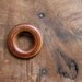 1960s vintage wooden circle brooch