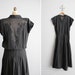 vintage black sheer back cotton dress