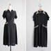 1940s vintage soutache rayon dress