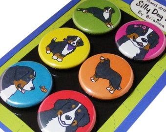 Bernese Mountain Dog Silly Dog Magnet Set