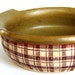 Plaid Mini Baker \/ Casserole - Wheel Thrown Stoneware