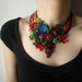 Ranunculus Hebecarpus ... Freeform Beaded Crochet Necklace - Flowers