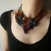 Callirhoe Papaver ... Freeform Beaded Crochet Necklace - Flowers
