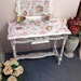 RESERVED FOR KRISTINE Shabby Beautiful Rose China Mosaic Table