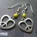 Mellow Yellow Peace Sign Heart Earrings