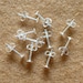925 Sterling Silver PAD Earring Posts and Earring Backs (4mm.) - 10 Pairs (20 Pieces)