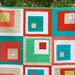 Modern Quilt - Toddler Quilt - Off Centered Sherbet Squares