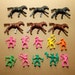 set of 86 plastic toy cowboy