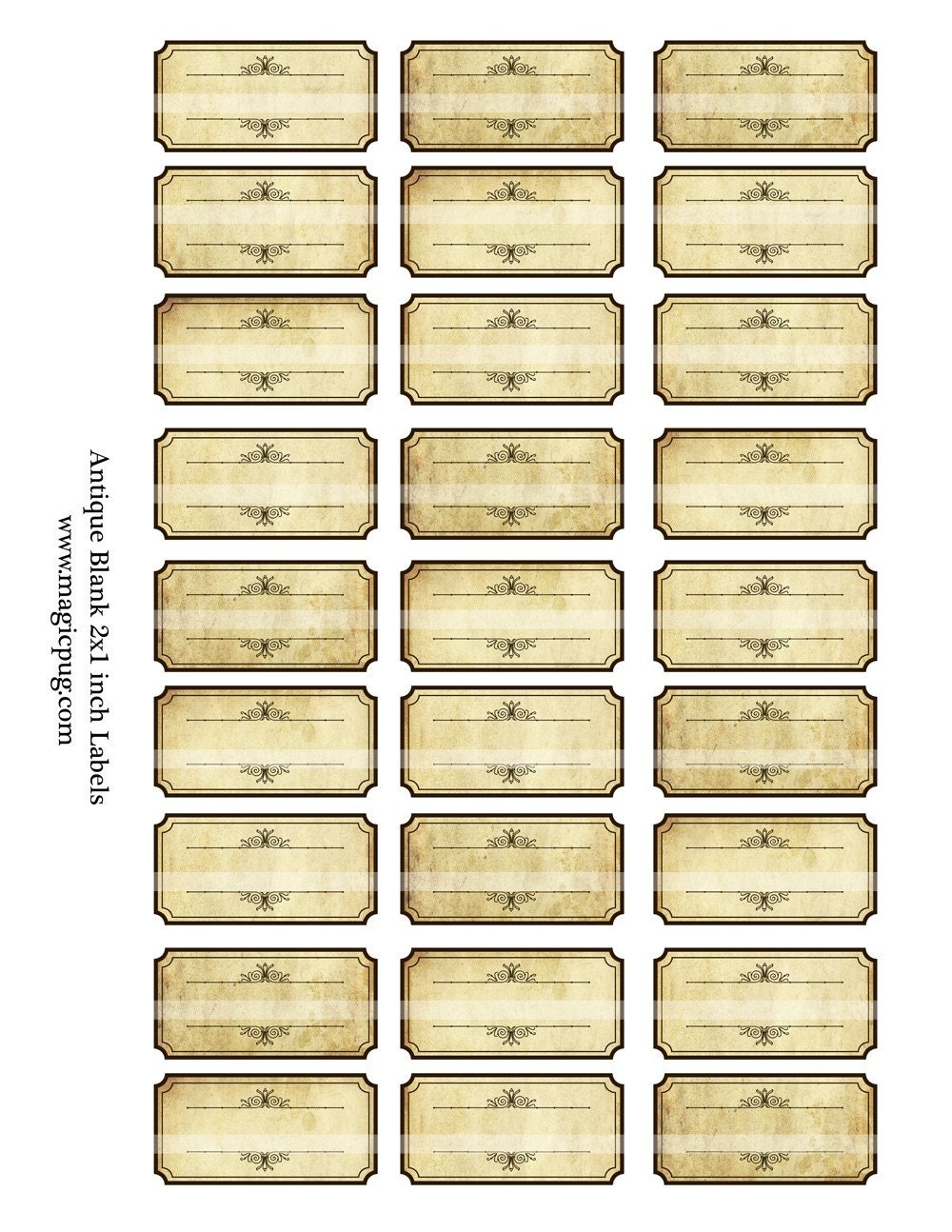 antique sepia blank spice labels digital collage sheet 300dpi