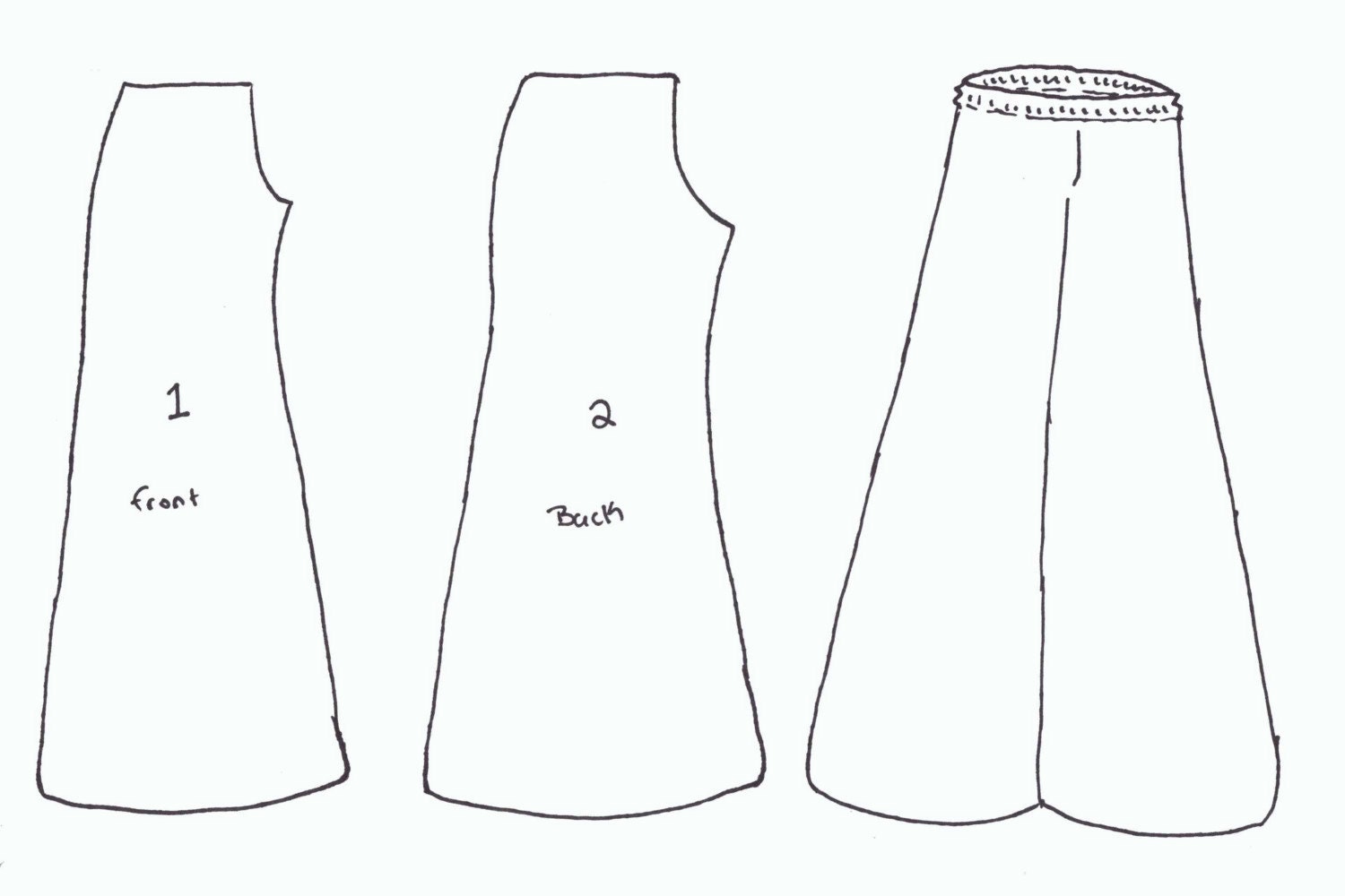 bell bottom pants sewing pattern