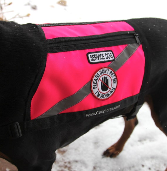 Service Dog Vest Therapy Dog High Visibility Dog by COZYHORSE