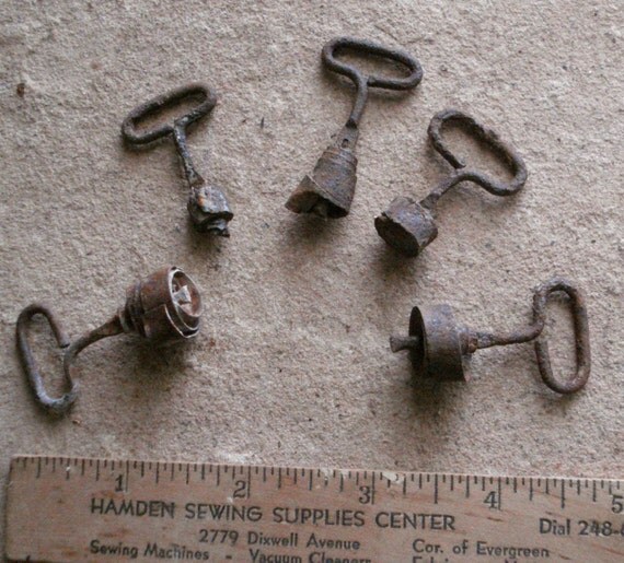 Vintage Rusty Metal Wound Sardine Can Keys Found Object