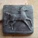 Running Black Horse Ceramic Focal Art Tile
