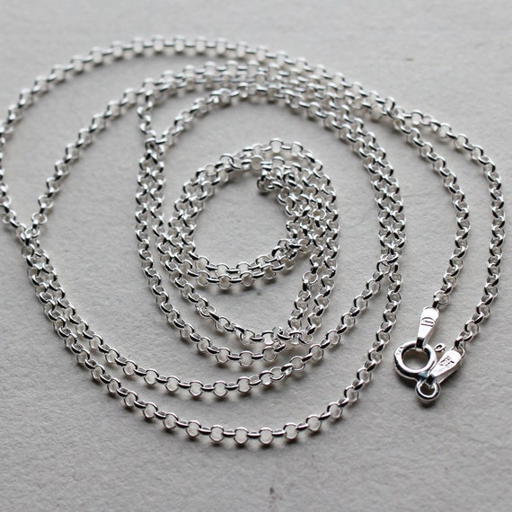 Sterling Silver Rolo Necklace Chain 16 18 20 by ShannonWestmeyer