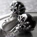 Black Earrings with Antiqued Silver - Vintage Style Jewelry, Formal Prom Jewelry, Bridesmaid Earrings, Evening Wedding Jewelry