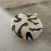 Black and Ivory Lampwork Glass Focal Bead...
