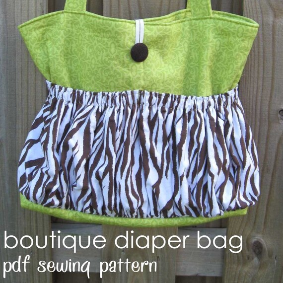 Boutique Diaper Bag easy pdf sewing pattern by aivilocharlotte