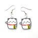Lucky Cat Acrylic Charm Earrings on Sugical Steel Hooks