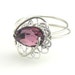 RESERVED Victorian Ring Swarovski Button Amethyst