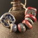 Berry Stained stoneware beads and bead cap (7)