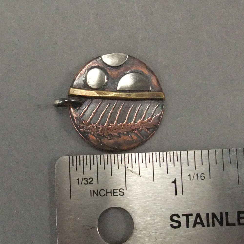 CS5 Mixed Metal Etched Charm by MetalRiot