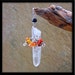 Clear Quartz Crystal Pendant with 1st, 2nd, and 3rd Chakra Stones