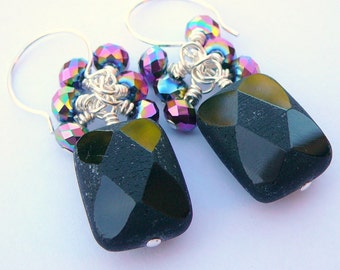 LUCKY BUTTERFLY MOP TIGER EYE EARRINGS