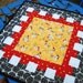 Little chicken quilt table topper blanket