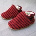 Jack Frost Wool Baby Slippers Leather Bottom fits 0-6 months old made from recycled materials