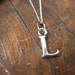 Small Letter L Alphabet Charm Necklace with Sterling Silver Chain