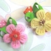 LiliBug Summer Felt Flower Hair Clippie Set