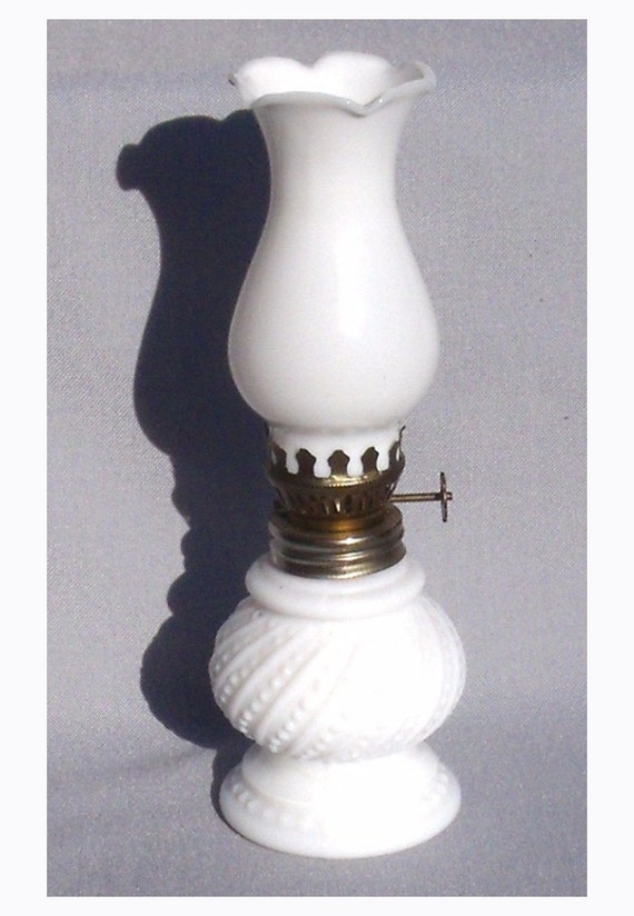 Milk lamp on by Glass glass Lamp milk etsy Oil ElaineMary Vintage Etsy