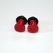 6g Red glass ear plugs body jewelry 4mm handmade new 6 gauge