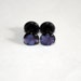 8g Black and Purple Pattern Glass ear plugs body JEWELRY 3mm handmade 8 gauge