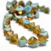 Czech Glass Bead Turquoise Blue and Topaz 6mm Bicone - LAST 15 pc