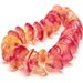 Fuchsia Lemon Three Petal Czech Glass Flower Bead : 12 pc